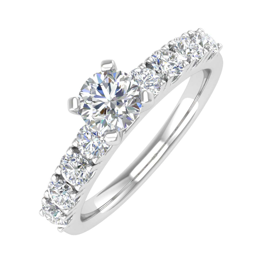 Gold Diamond Engagement Ring Band (0.70 Carat)