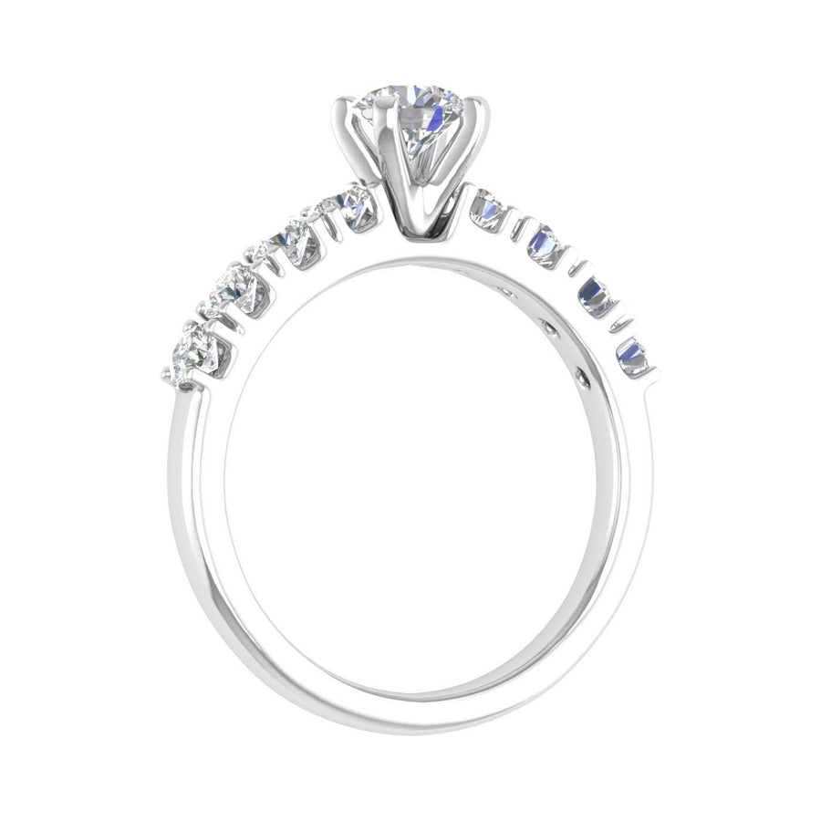 Gold Diamond Engagement Ring Band (0.70 Carat) - IGI Certified