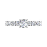 Gold Diamond Engagement Ring Band (0.70 Carat) - IGI Certified