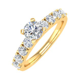 Gold Diamond Engagement Ring Band (0.70 Carat) - IGI Certified