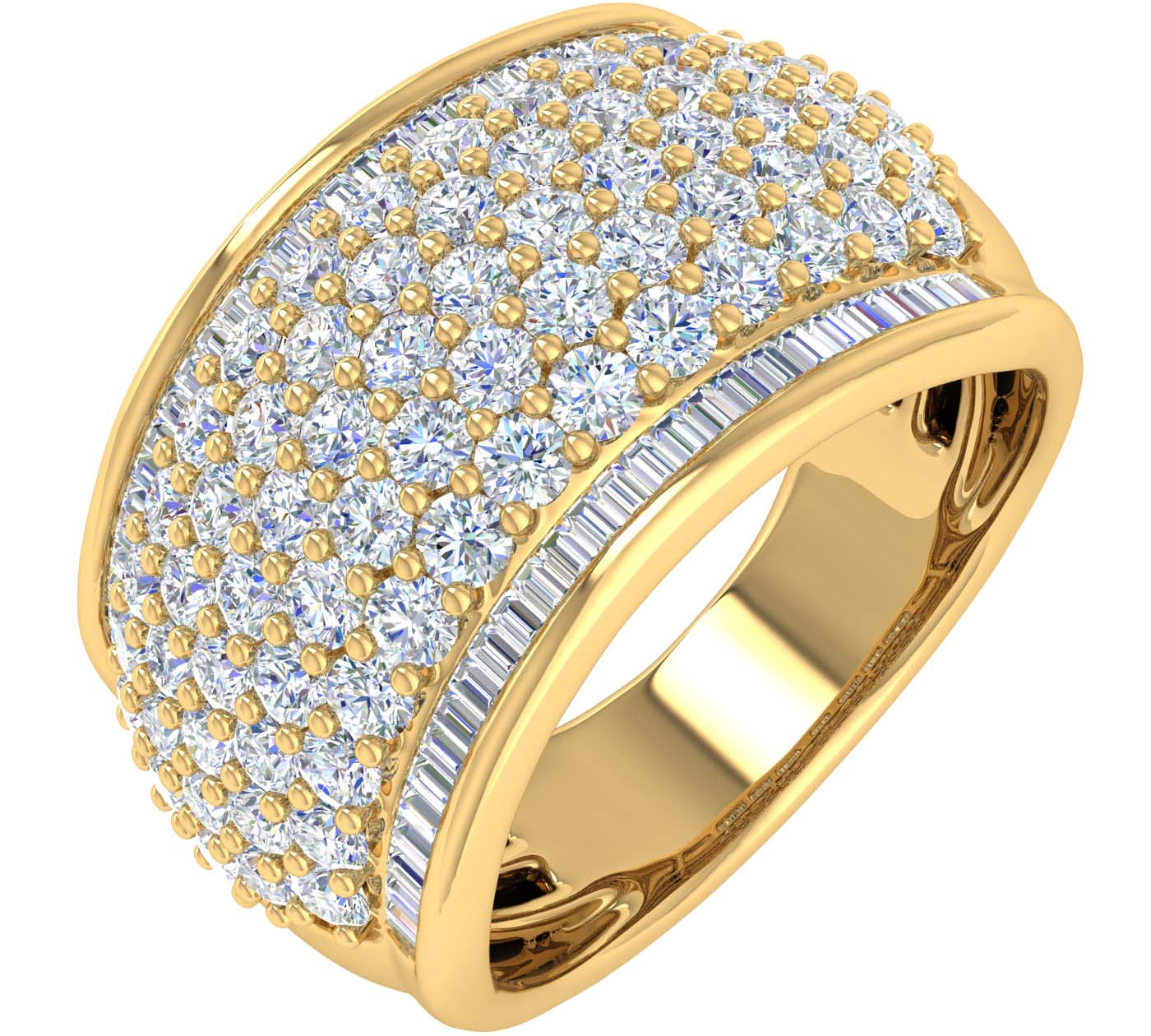 2 Carat Diamond Wedding Band Ring in Gold