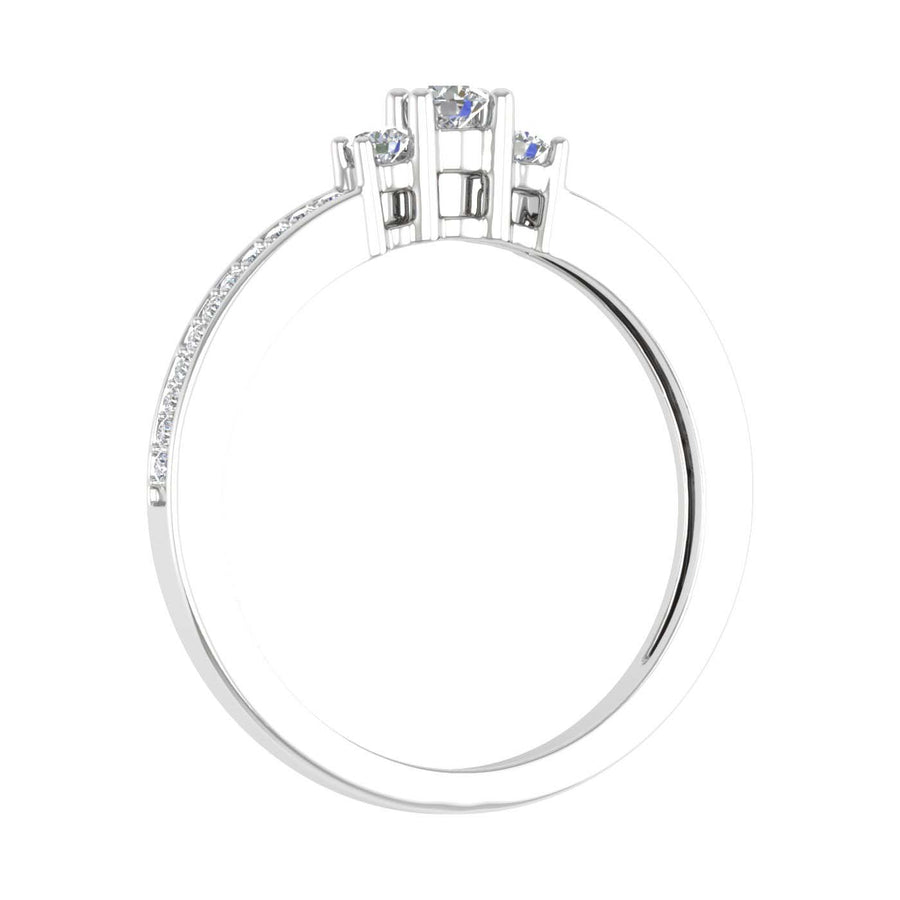 Gold 3-Stone Diamond Engagement Ring (0.22 Carat) - IGI Certified