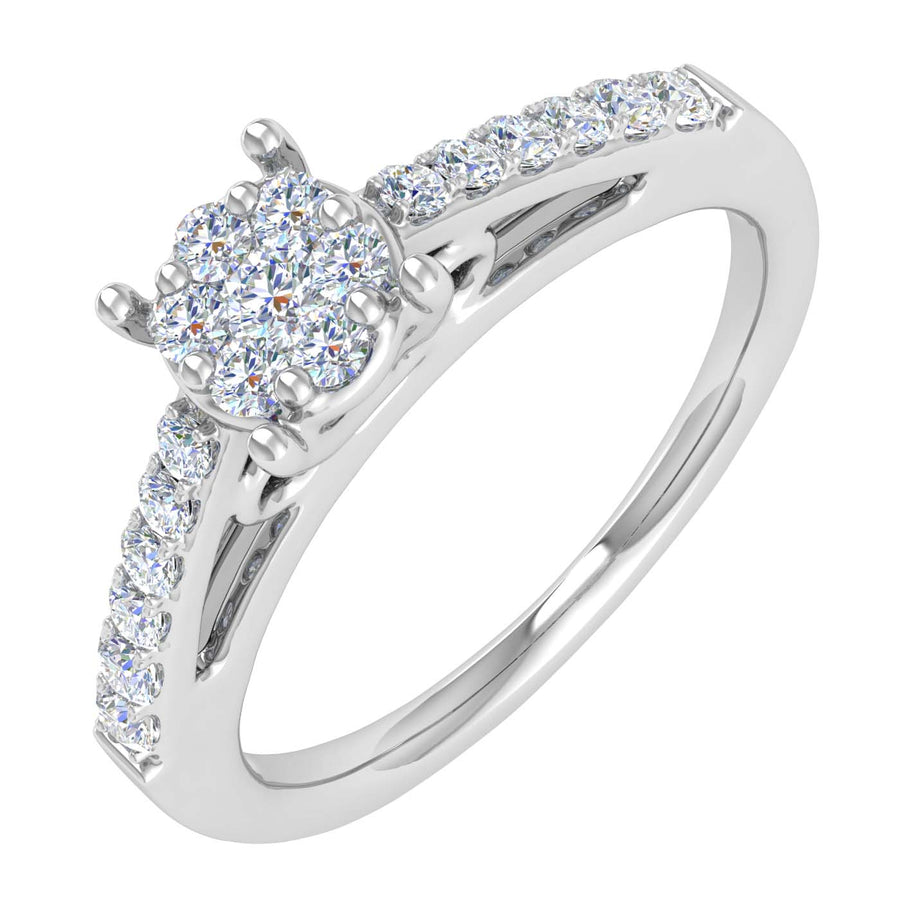 0.30 Carat Prong Set Diamond Engagement Ring in Gold - IGI Certified