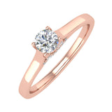 1/4 Carat Diamond Engagement Ring in Gold - IGI Certified