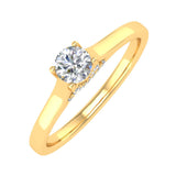 1/4 Carat Diamond Engagement Ring in Gold - IGI Certified