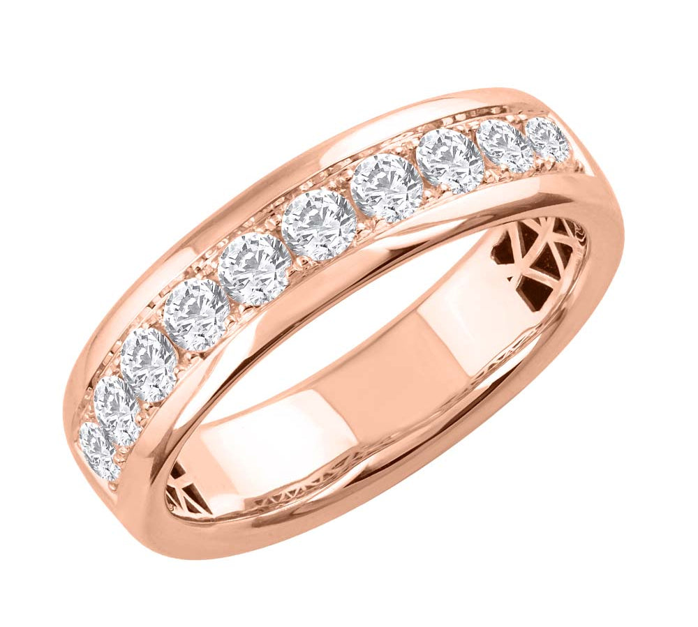 1 Carat Diamond Unisex Wedding Band Ring in Gold