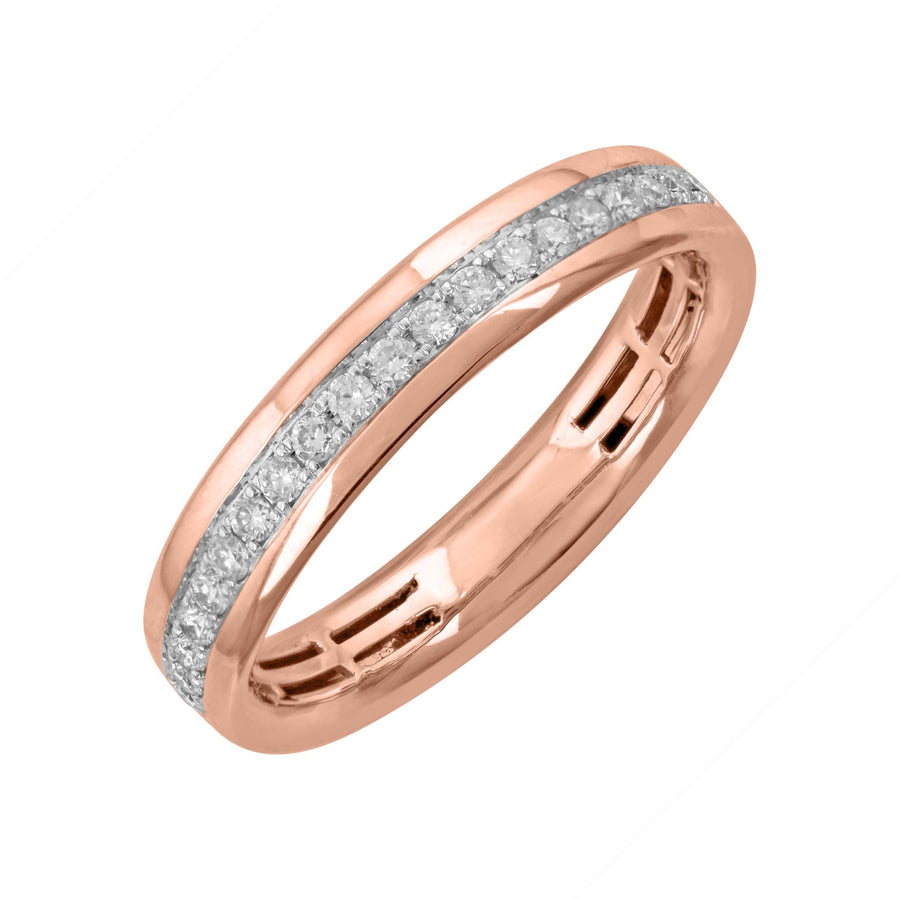 1/4 Carat Diamond Wedding Band Ring in Gold - IGI Certified