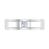 1/5 Carat Channel Set Unisex Diamond Solitaire Wedding Ring Band in Gold
