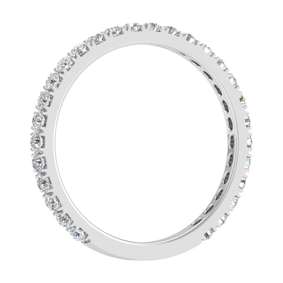 1/2 Carat Diamond 3/4 Eternity Wedding Band Ring in Gold - IGI Certified