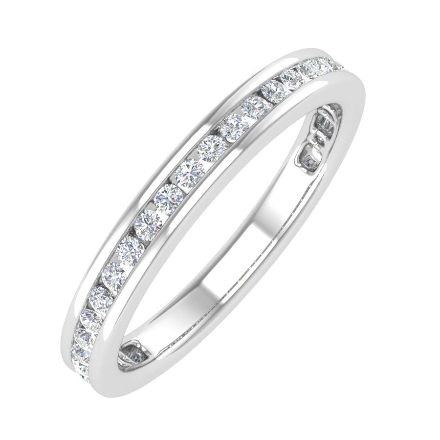 1/3 Carat Channel Set Diamond Gold Wedding Band Ring in Gold - IGI Certified