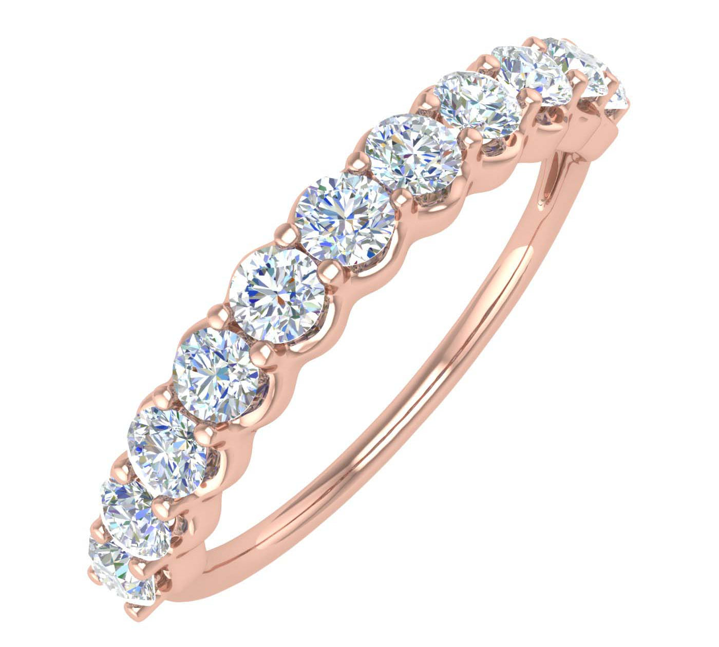 0.68 Carat Natural Diamond Wedding Ring in Gold