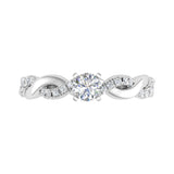 0.47 Carat Diamond Twisted Engagement Ring in Gold