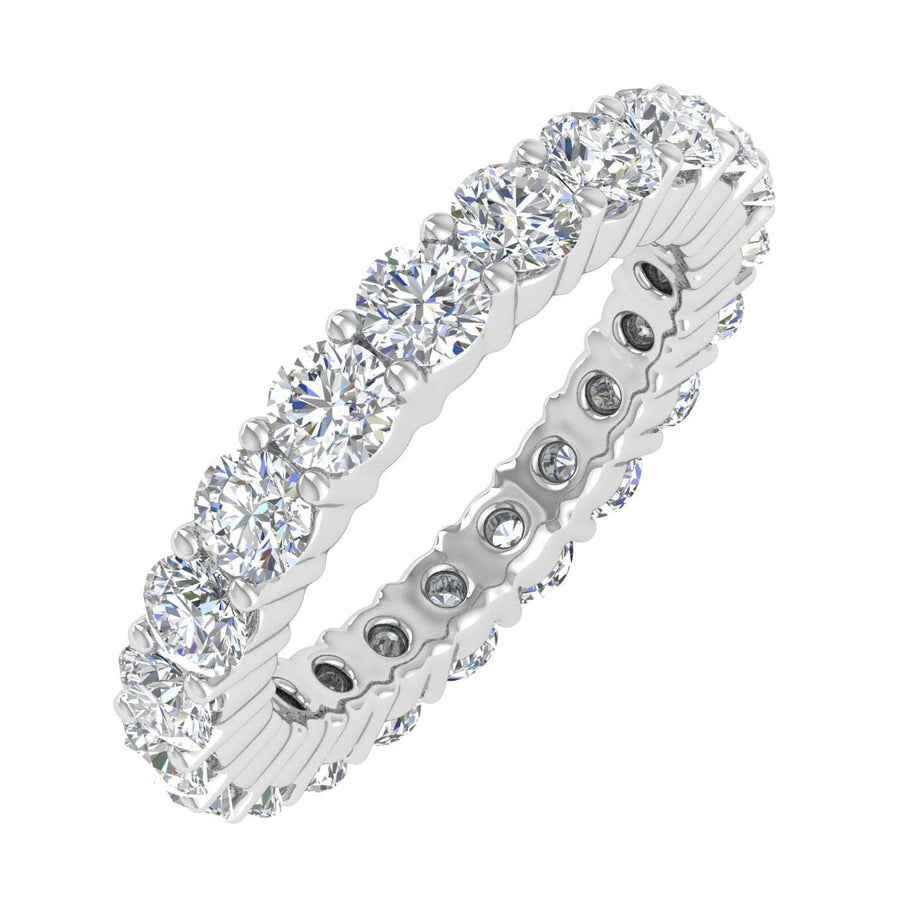 2 1/2 Carat Prong Set Diamond Eternity Ring Band in Gold