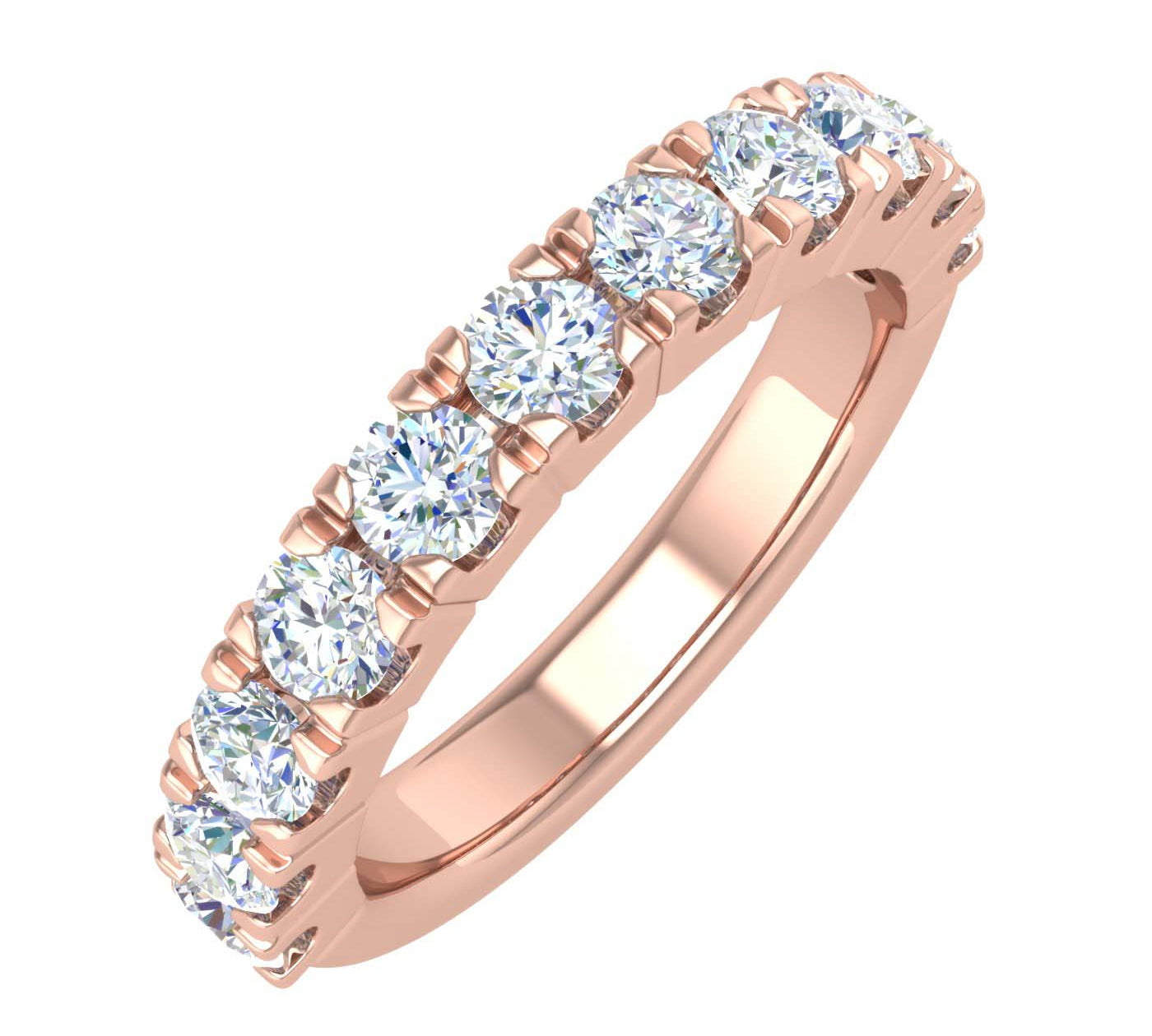 1 Carat Diaamond Wedding Band Ring in Gold