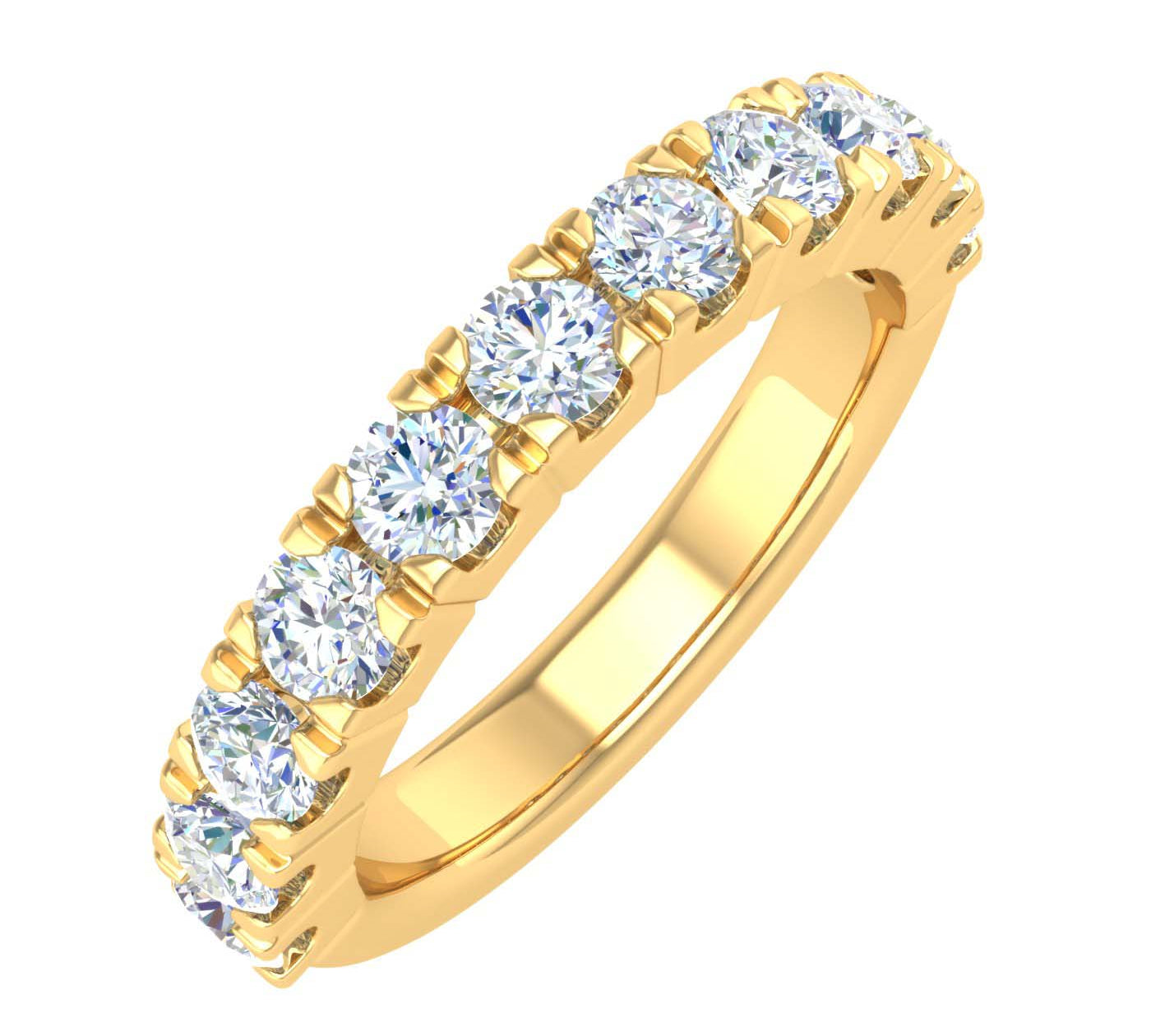 1 Carat Diaamond Wedding Band Ring in Gold