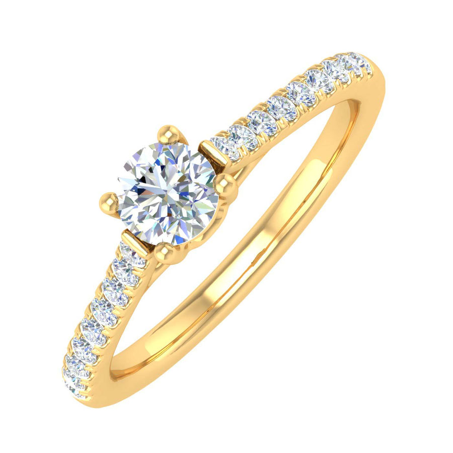 0.42 Carat Solitaire Diamond Engagement Ring in Gold