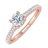 1/2 Carat Diamond Solitaire Engagement Ring in Gold