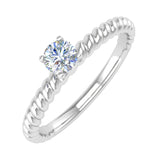 1/5 Carat Prong Set Solitaire Diamond Engagement Ring Band in Gold