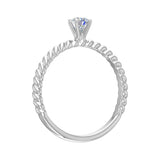 1/5 Carat Prong Set Solitaire Diamond Engagement Ring Band in Gold