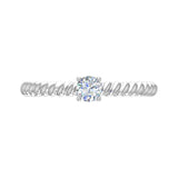 1/5 Carat Prong Set Solitaire Diamond Engagement Ring Band in Gold