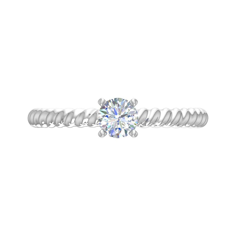 1/3 Carat Prong Set Solitaire Diamond Engagement Ring Band in Gold