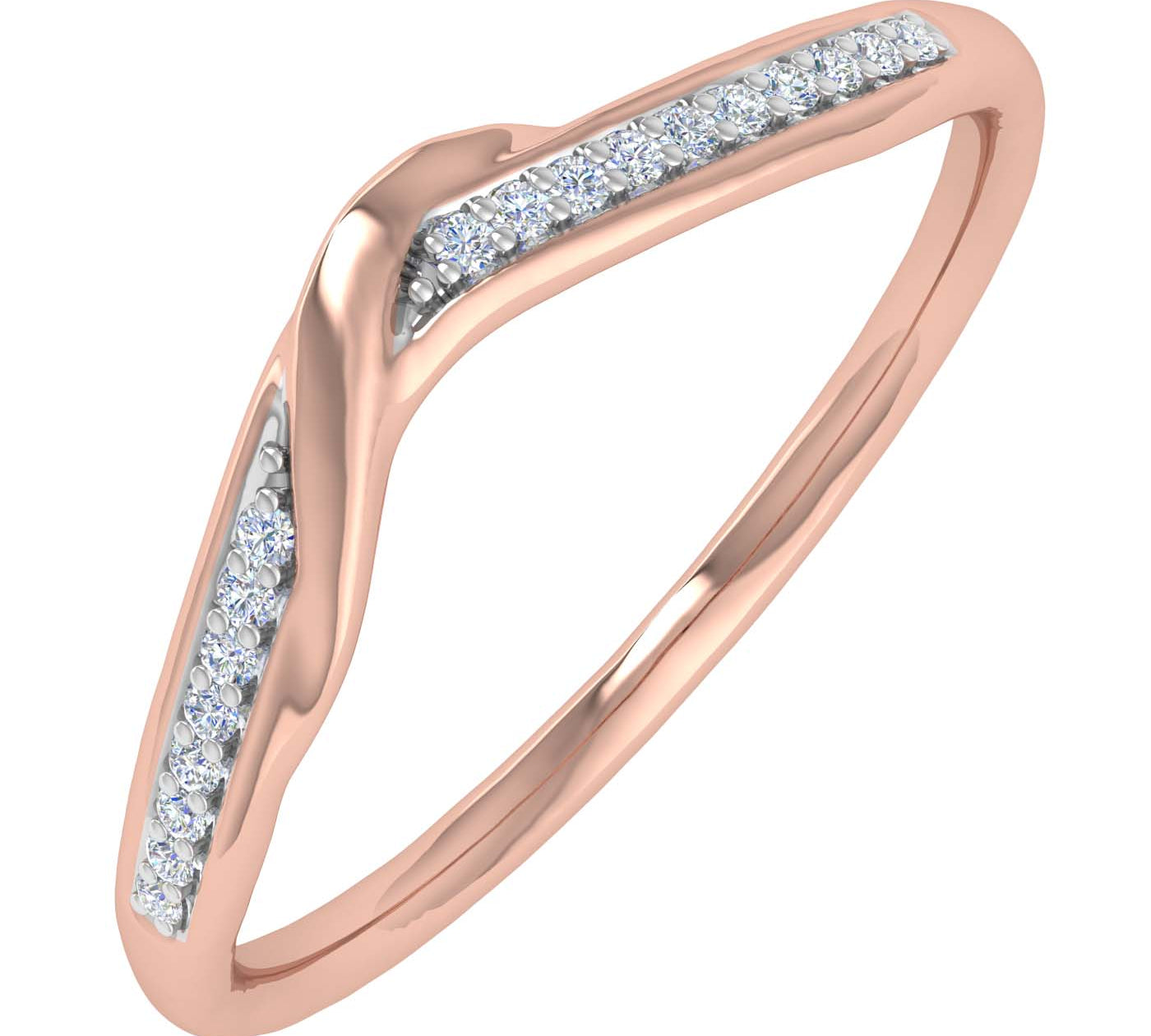 0.05 Carat Diamond Wedding Band Ring in Gold