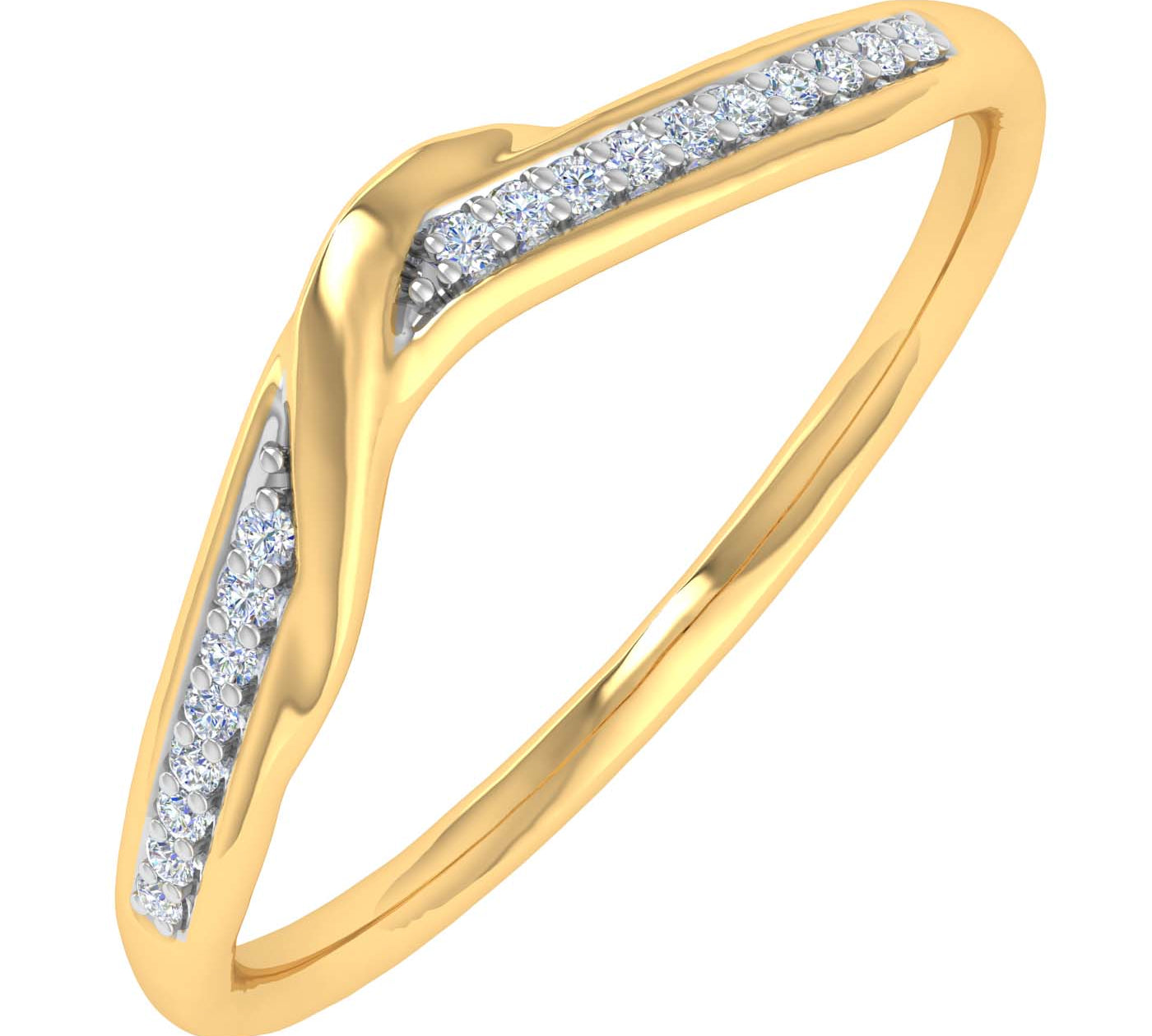 0.05 Carat Diamond Wedding Band Ring in Gold