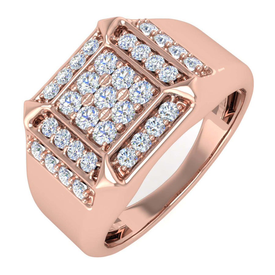3/4 Carat Men's Diamond Wedding Band Ring in Gold