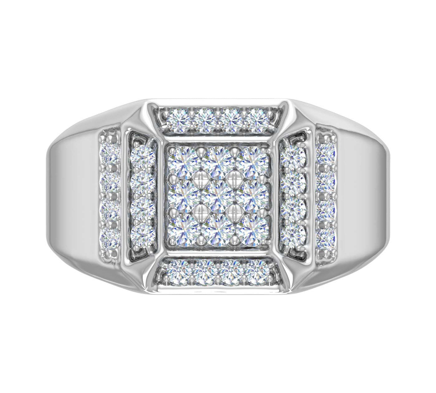 3/4 Carat Men's Diamond Wedding Band Ring in Gold