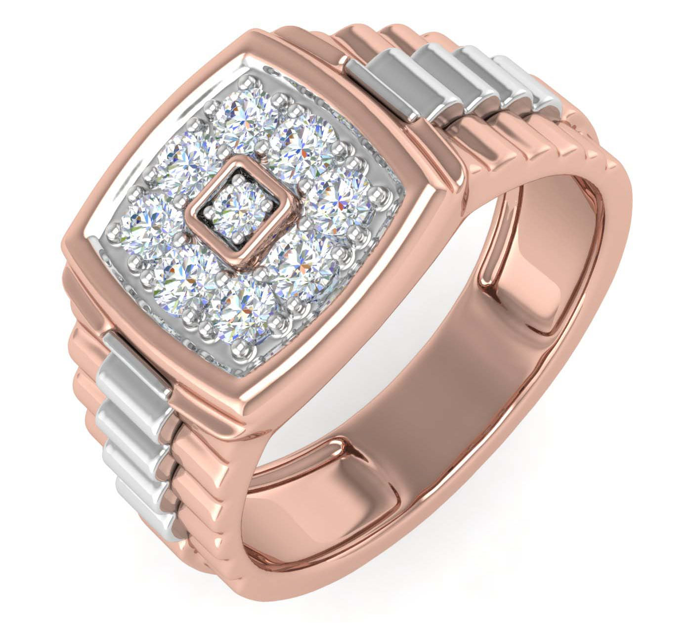 1/2 Carat Men's Diamond Wedding Band Ring in Gold