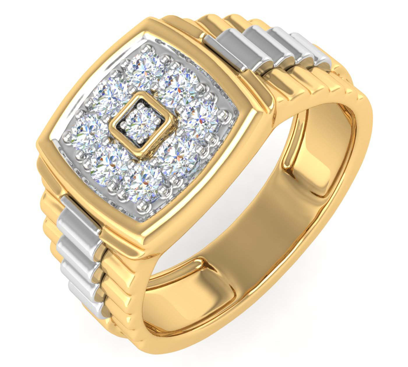 1/2 Carat Men's Diamond Wedding Band Ring in Gold