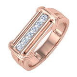 1/4 Carat (ctw) Nick Set 6-Stone MensDiamond Wedding Band Ring in Gold