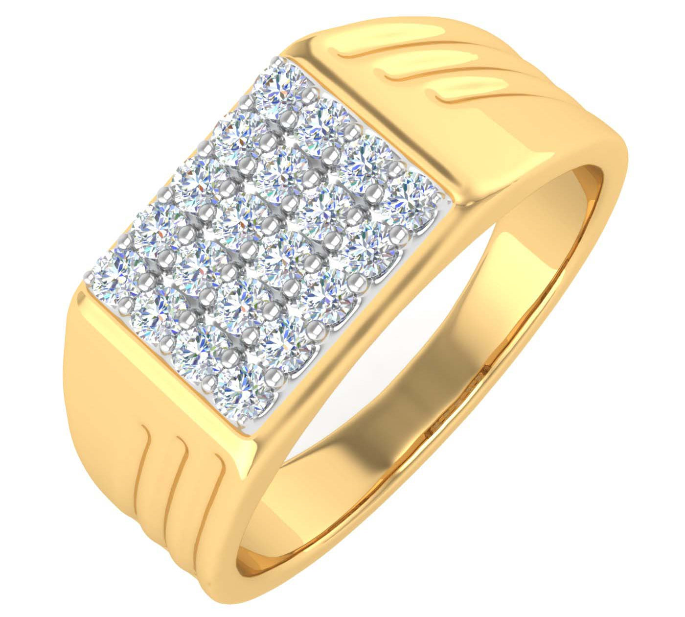 1/2 Carat Men's Diamond Wedding Band Ring in Gold