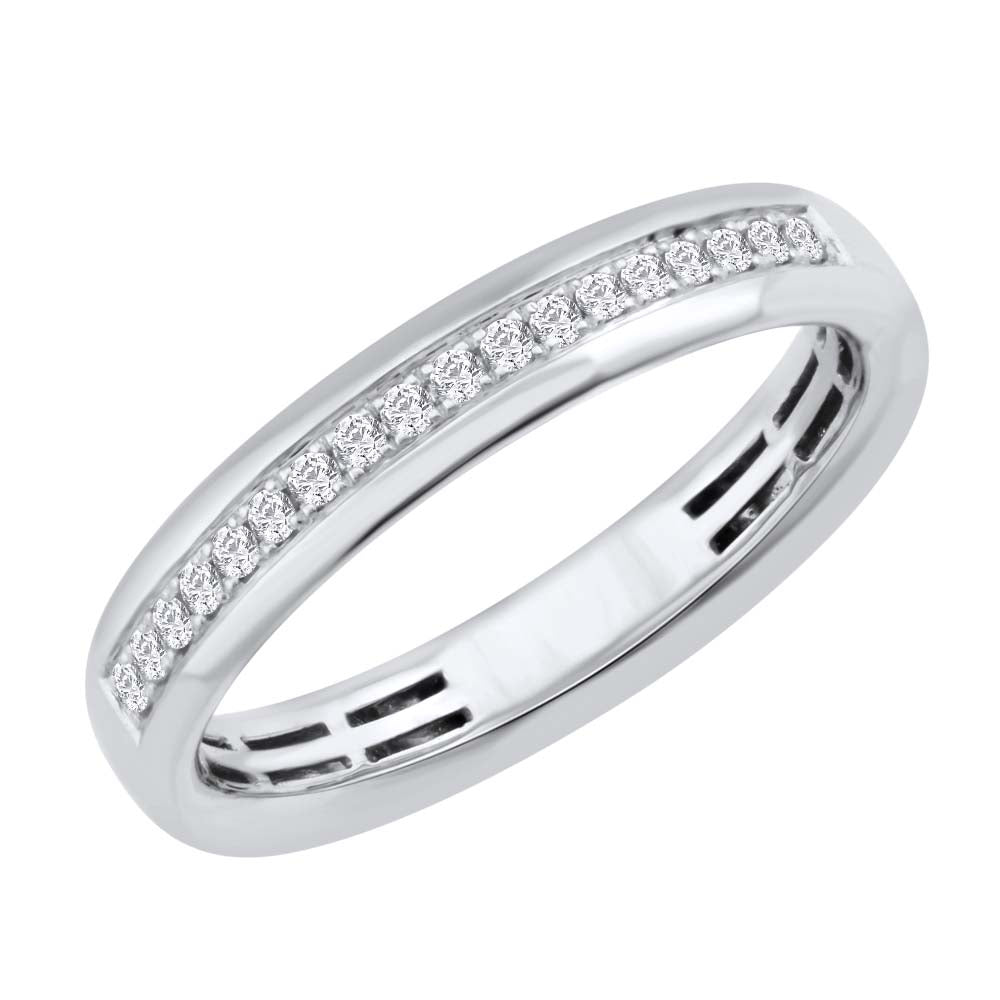FINEROCK 0.52 Carat Diamond Bypass Wedding Band | 10K Gold Engagement Ring