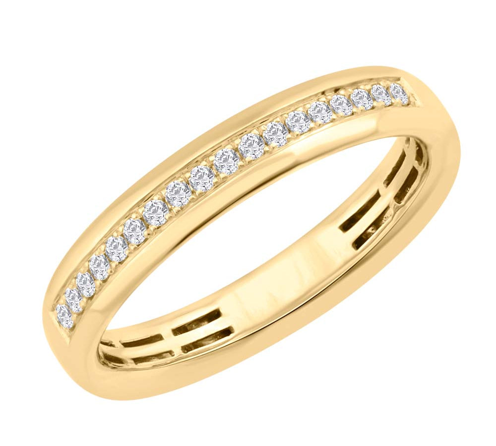 0.15 Carat Diamond Unisex Wedding Band Ring in Gold