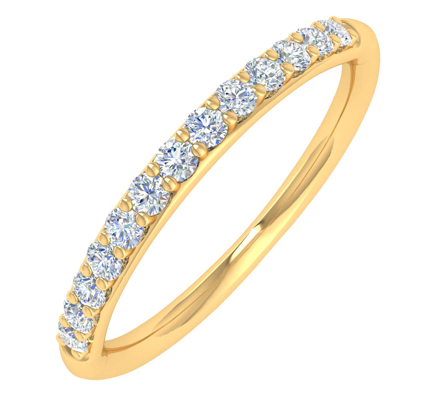 1/5 Carat Diamond Wedding Band Ring in Gold