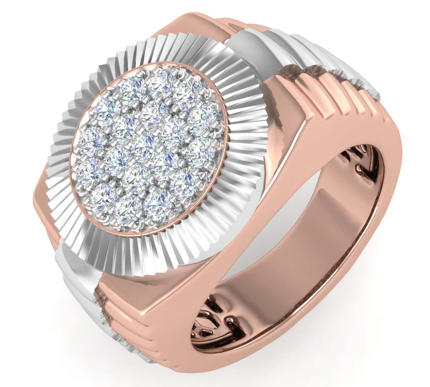 1/2 Carat Men's Diamond Wedding Band Ring in Gold