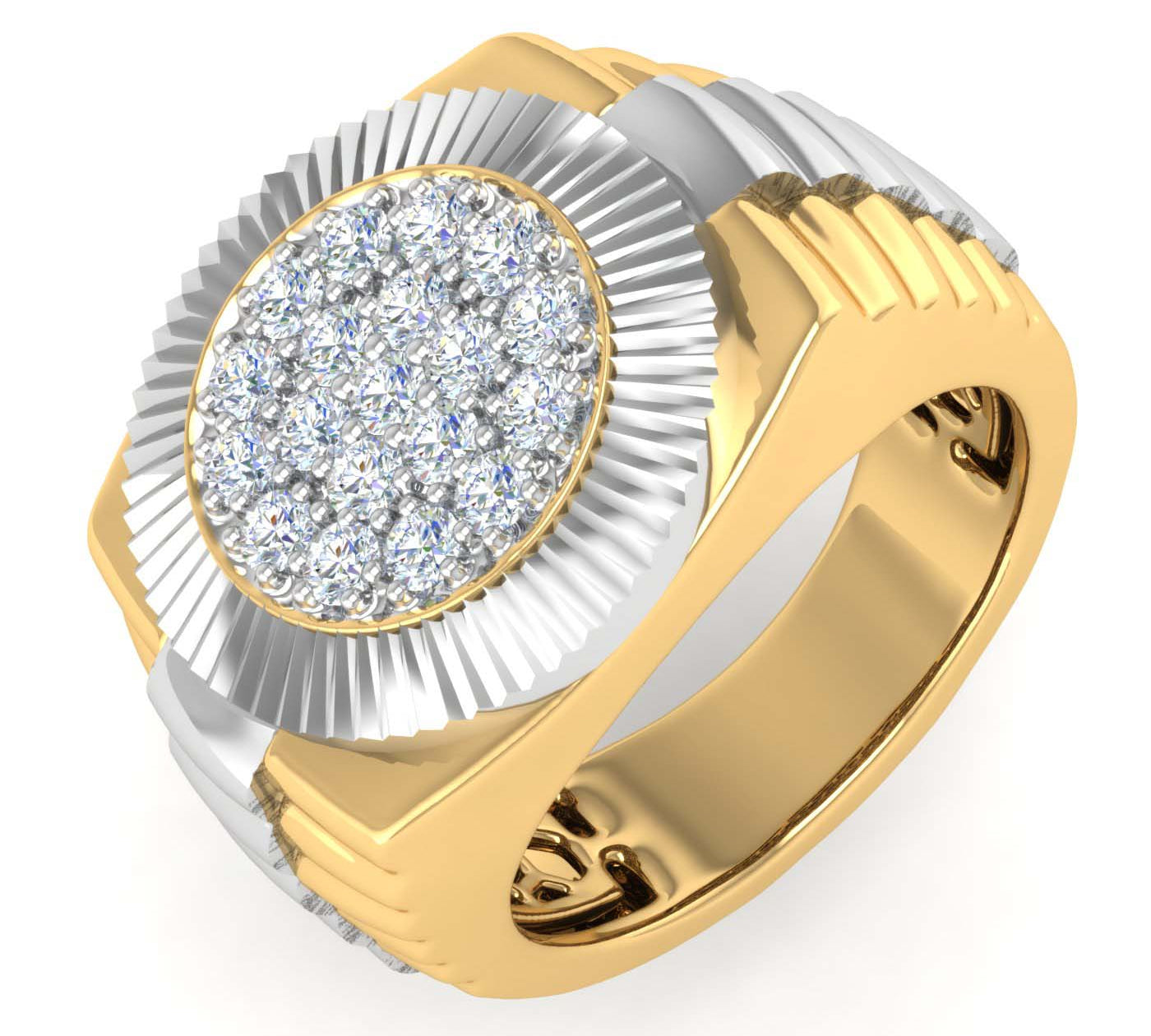 1/2 Carat Men's Diamond Wedding Band Ring in Gold