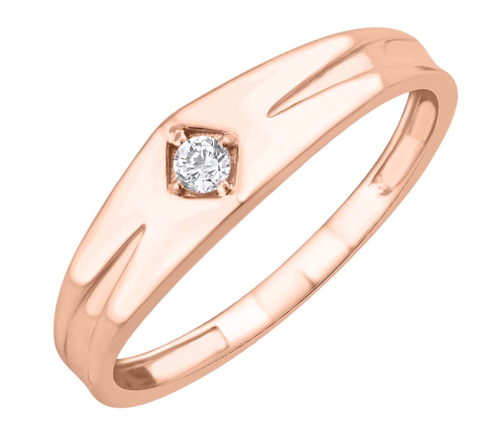 0.08 Carat Men's Diamond Wedding Band Ring in Gold