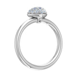 1/4 Carat Diamond Heart-Shaped Promise Ring Band in Gold