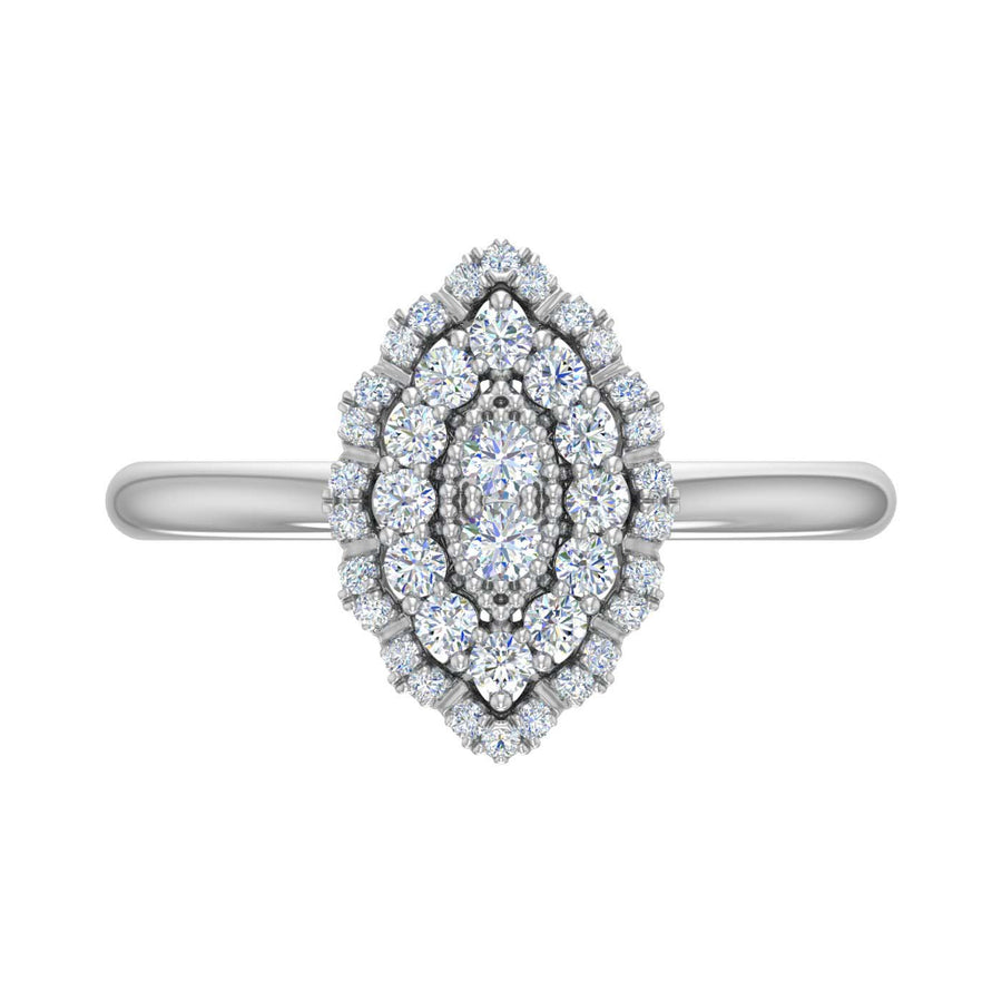 1/3 Carat Diamond Marquise-Shaped Ring in Gold