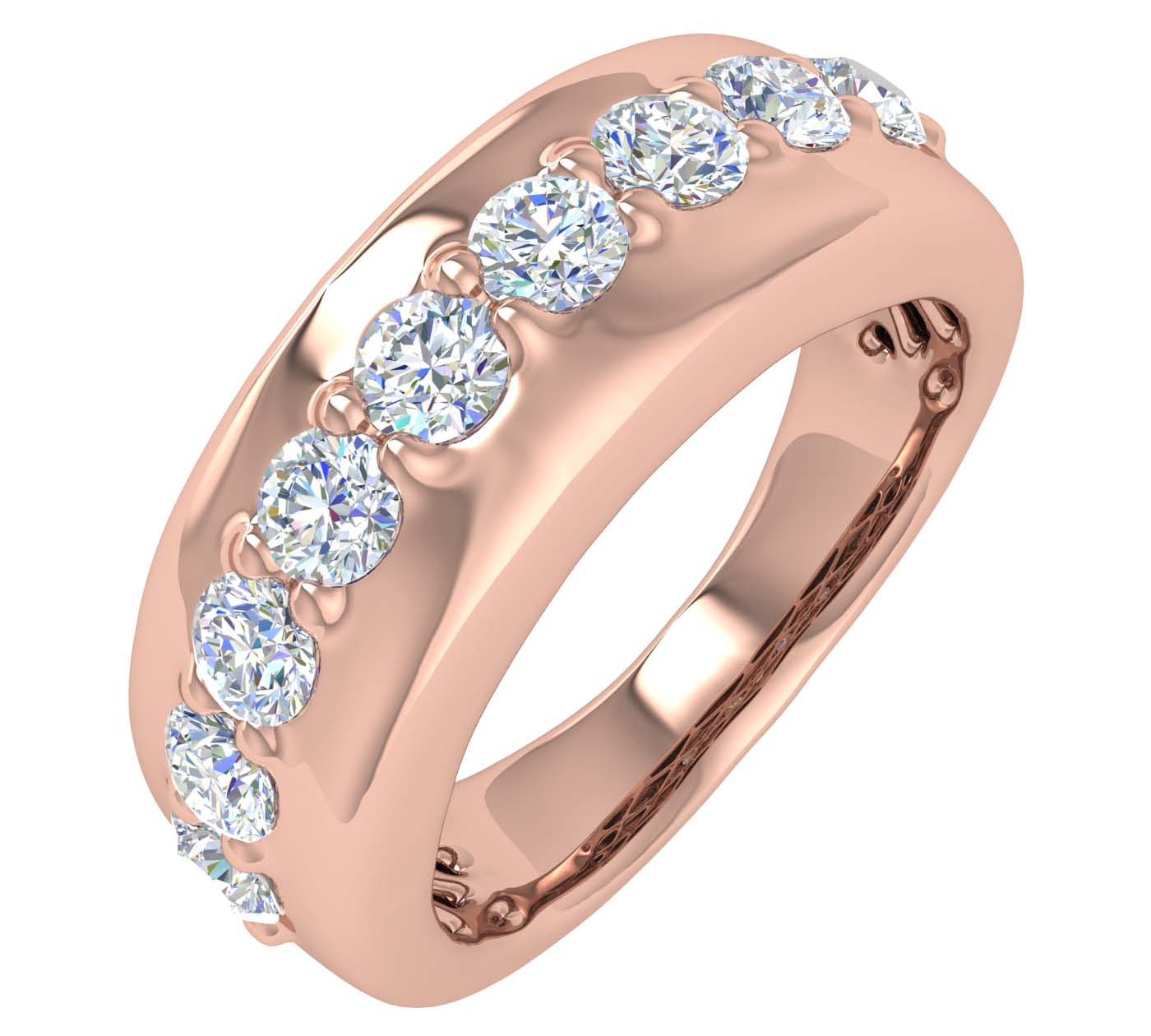 1 Carat Diamond Unisex Wedding Band Ring in Gold