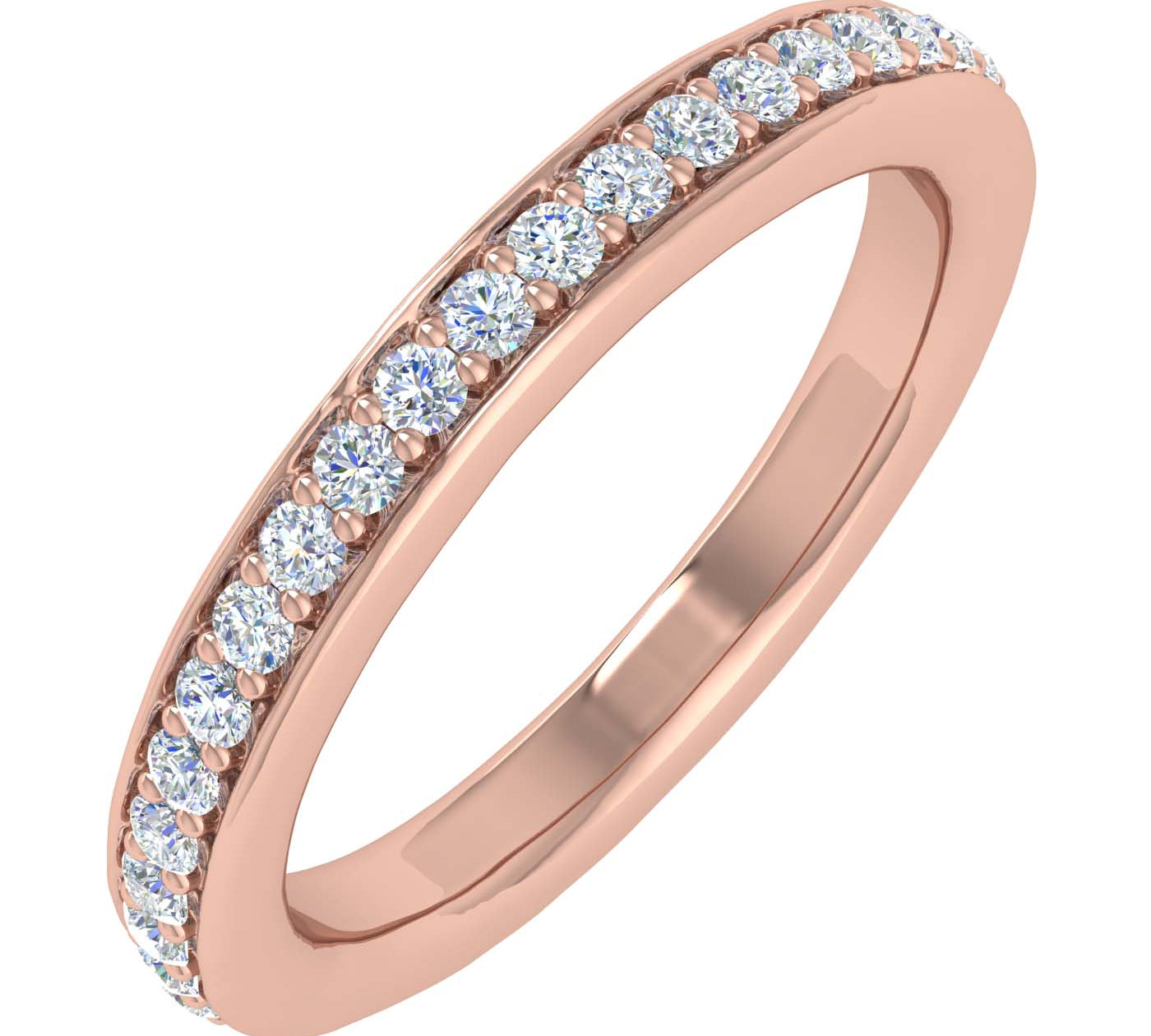 0.18 Carat Diamond Wedding Band Ring in Gold