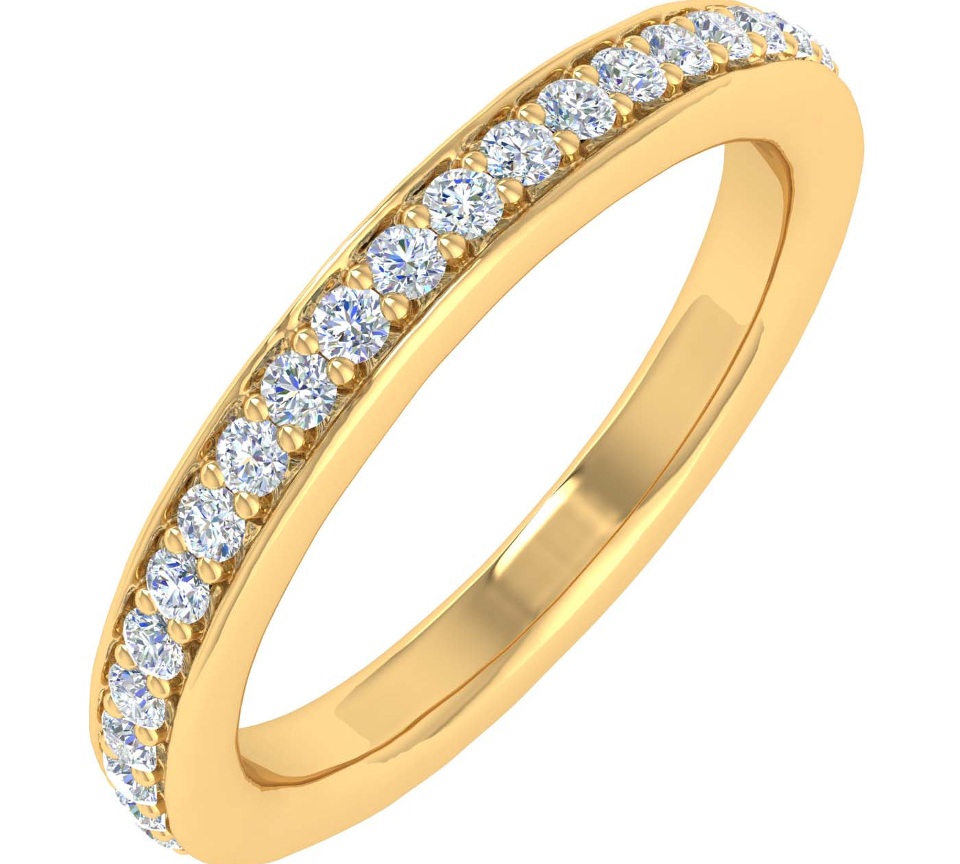 0.18 Carat Diamond Wedding Band Ring in Gold