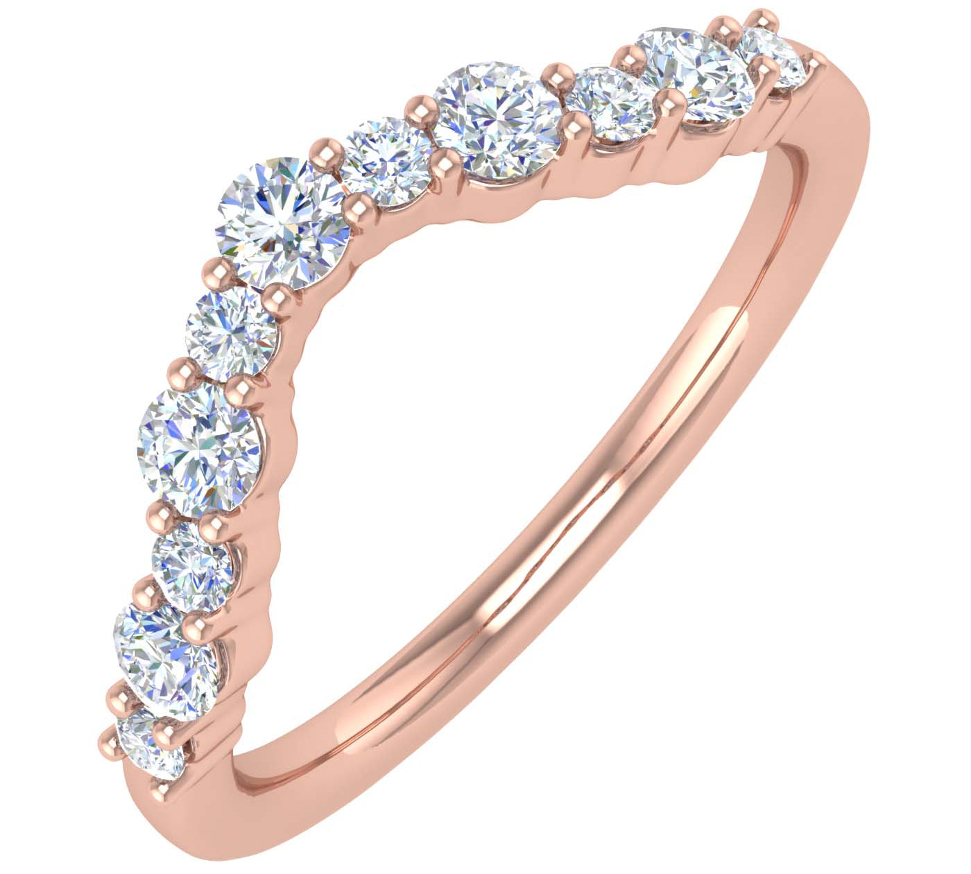 3/8 Carat Diamond Wedding Band Guard Ring Enhancers in Gold