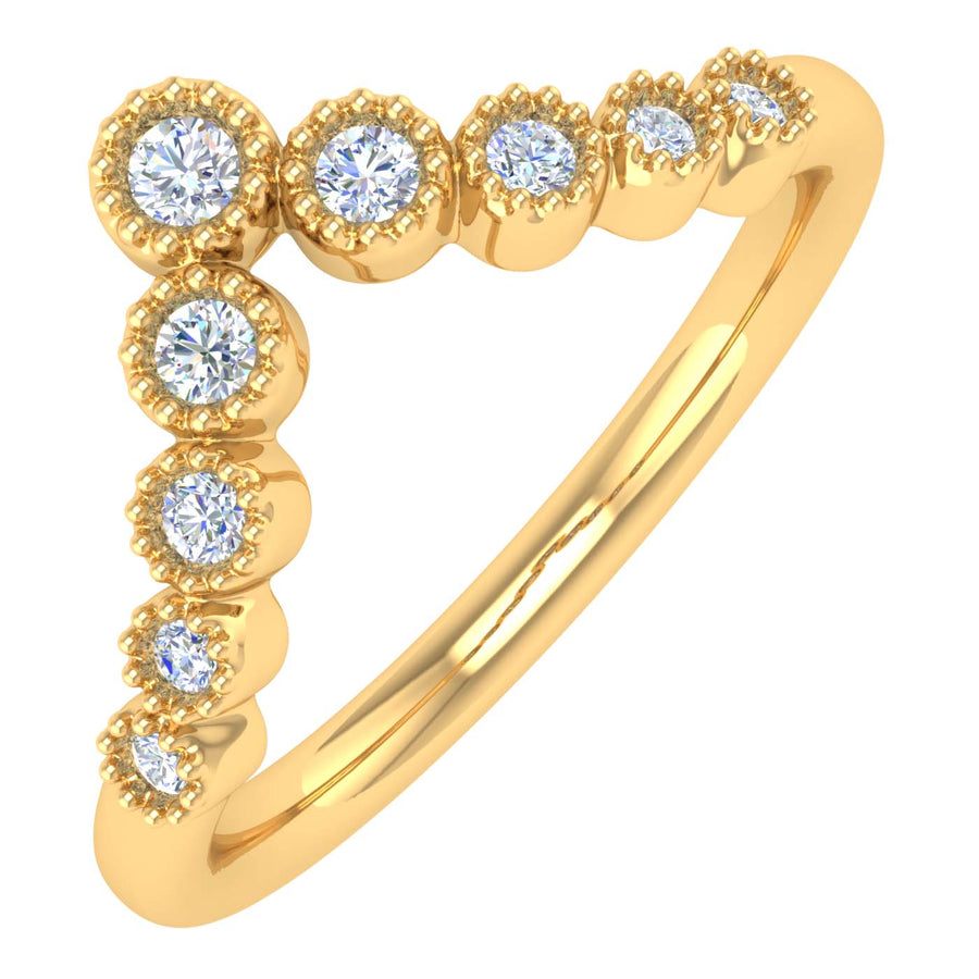1/5 Carat Diamond Anniversary Ring Enhancer for Women in Gold