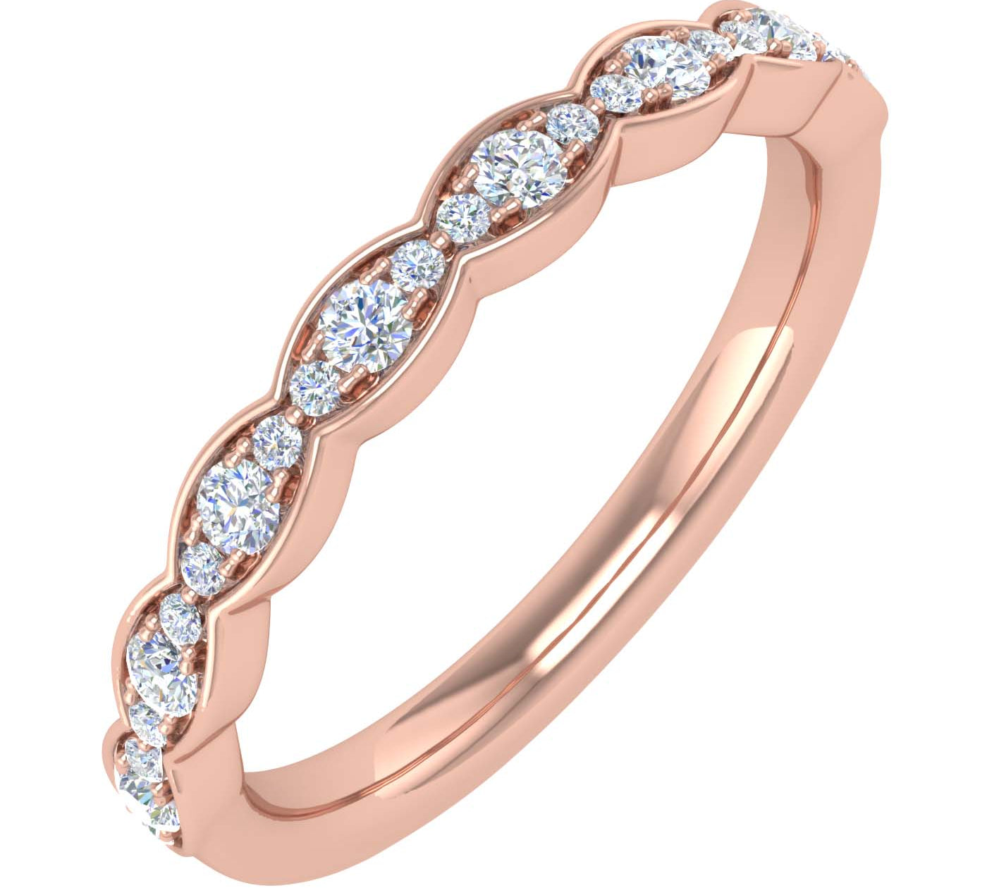 1/5 Carat Diamond Wedding Band Ring in Gold