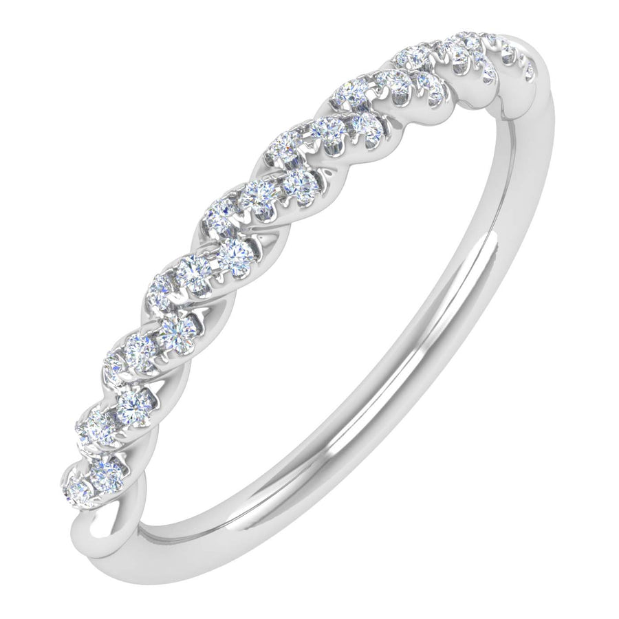 0.13 Carat Diamond Wedding Band Ring in Gold