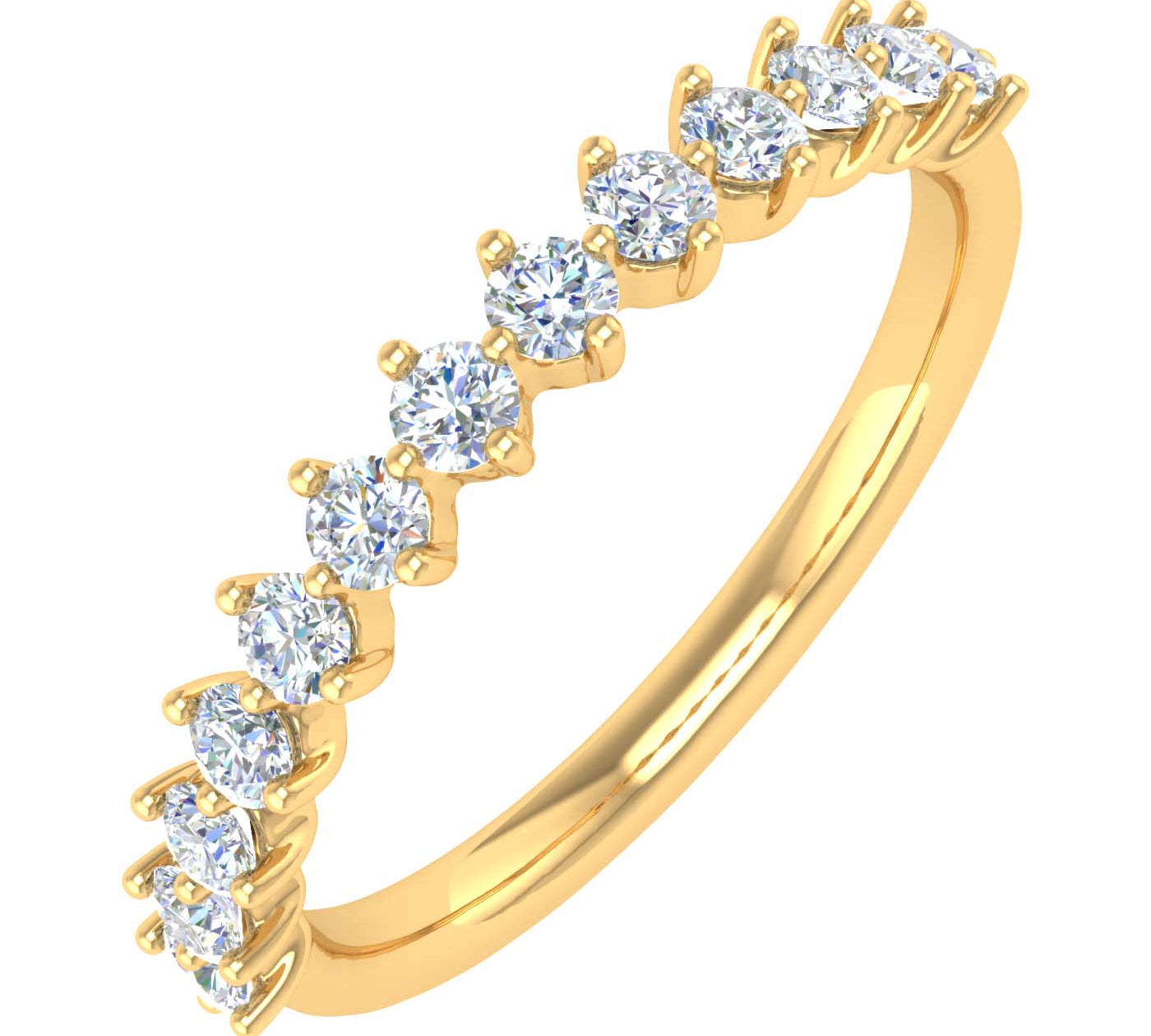1/3 Carat Diamond Wedding Band Ring in Gold