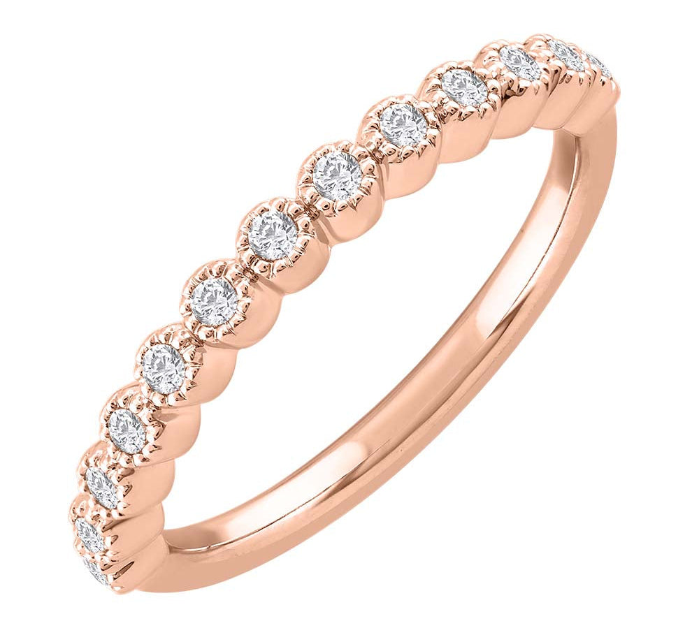 1/5 Carat Diamond Wedding Band Ring in Gold